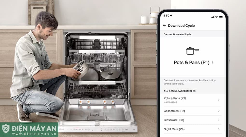 Máy rửa bát độc lập LG LDT14BGA3 (Be)